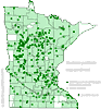 Minnesota county distribution map